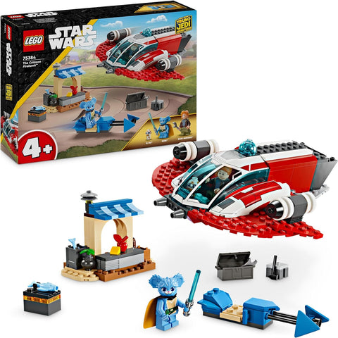LEGO 75384 Star Wars The Crimson Firehawk, Young Jedi Adventures Starter Set, Buildable Toy Starship for 4 Plus Year Old Kids, Boys & Girls with Speeder Bike Vehicle and 3 Characters
