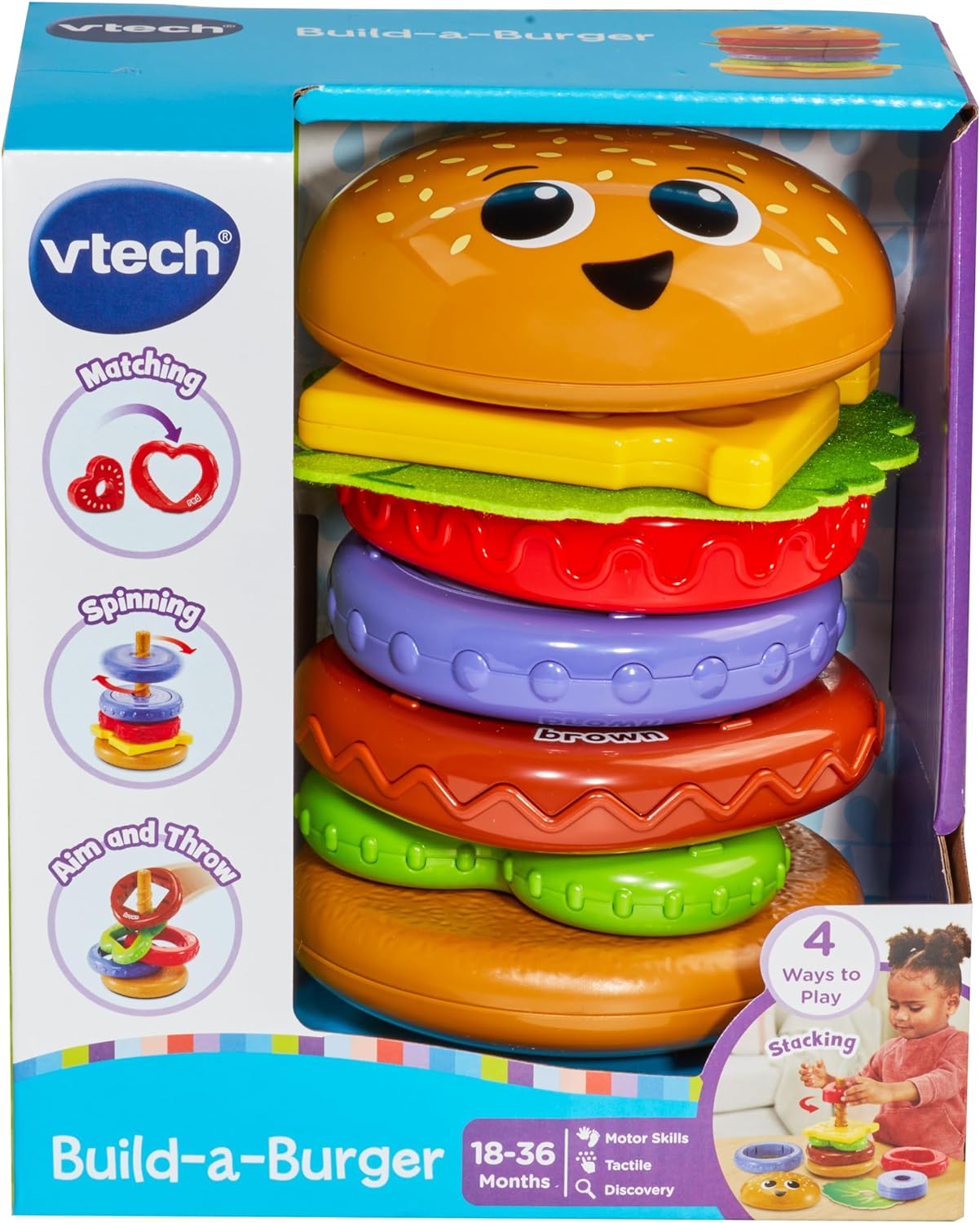 VTech Baby Build-a-Burger, Stacking & Sorting Toy