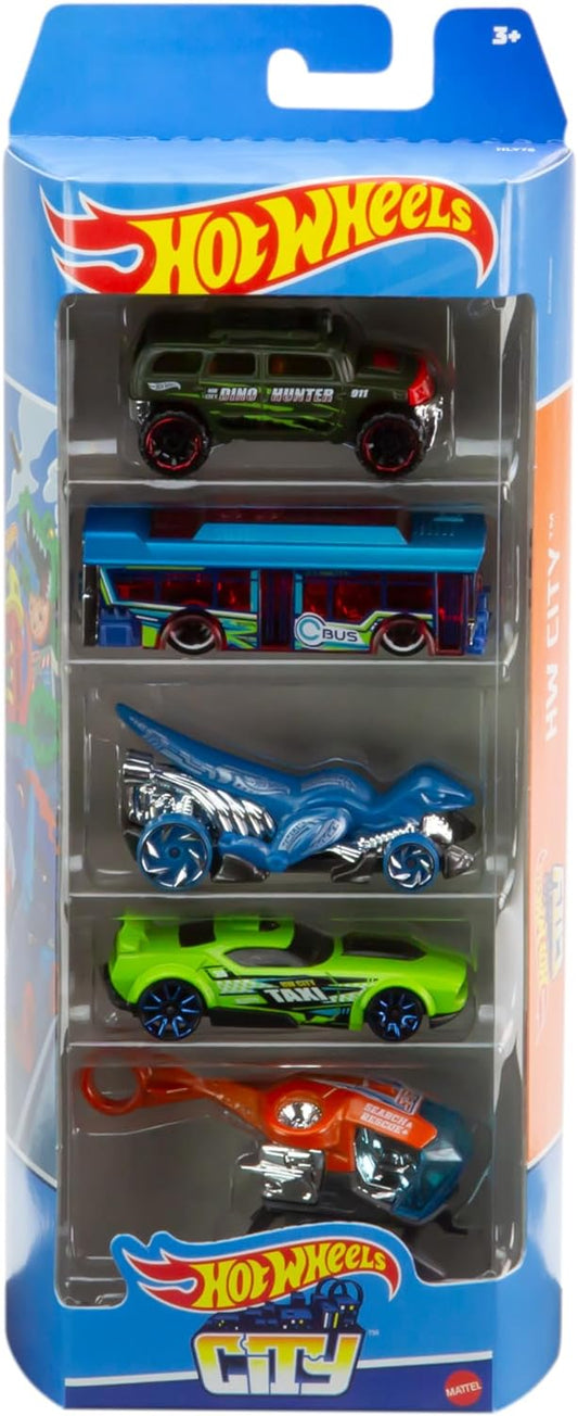 Hot Wheels Set of 5 Toy Cars, Extreme Race Assorted Styles
