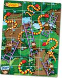 Orchard Toys Jungle Snakes and Ladders Mini Game, Small and Compact, Travel Game, Perfect for Children Age 4-7