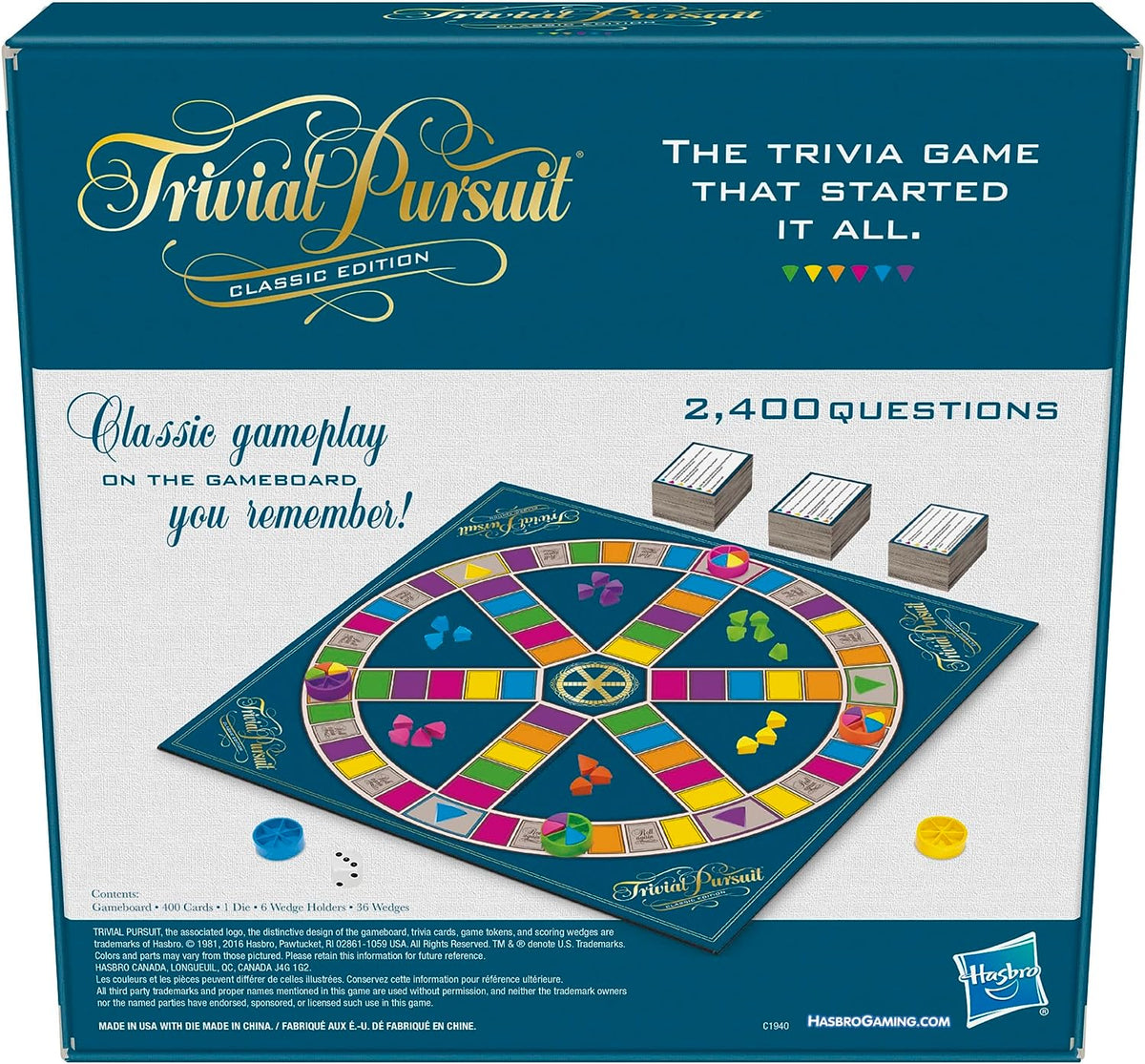 Hasbro Gaming Trivial Pursuit Game, Classic Edition