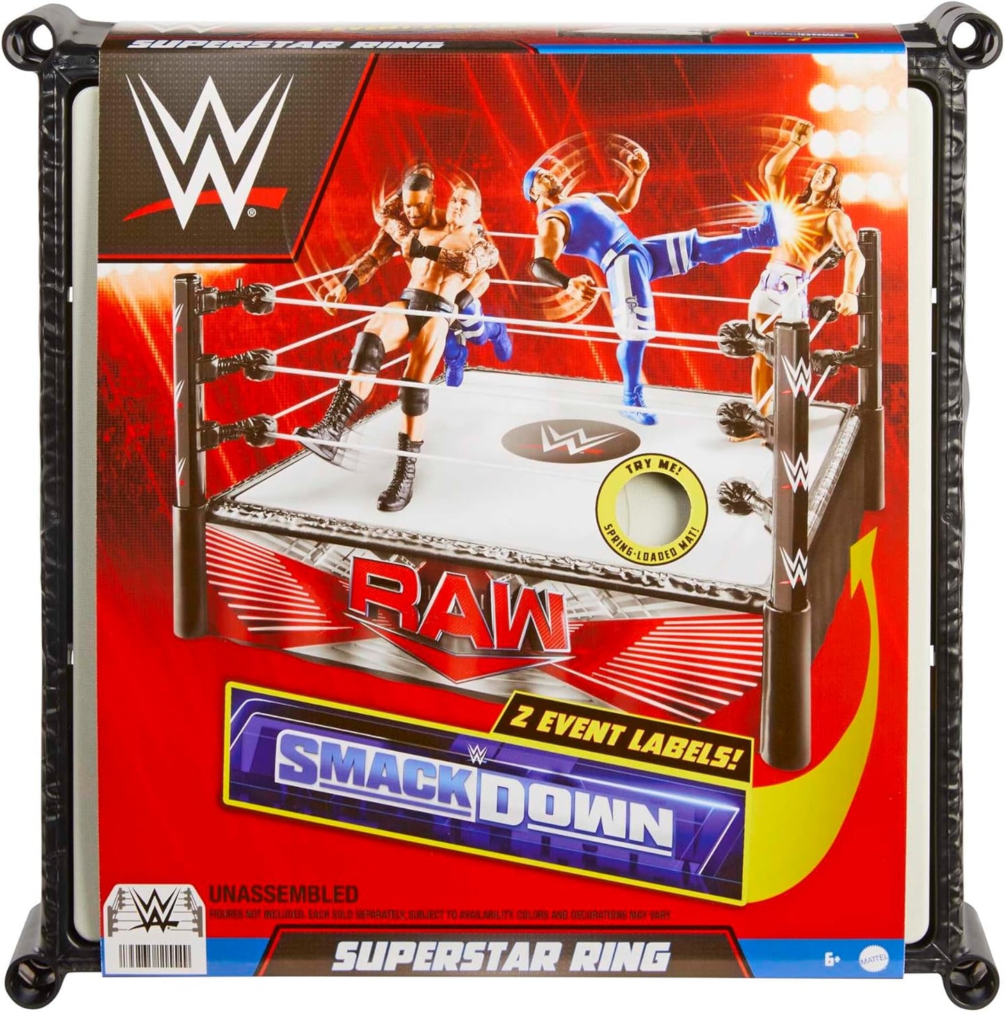 WWE Superstar Ring, 14 inches with Spring-Loaded Mat