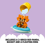 LEGO 10964 DUPLO Bath Time Fun: Floating Red Panda Bath Toy for Babies and Toddlers Aged 1.5 Years